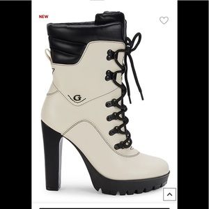Guess lace up platform boots.